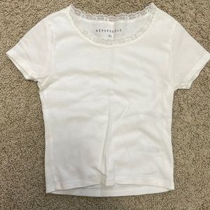 2020 AEROPOSTLE WHITE LACE SHIRT